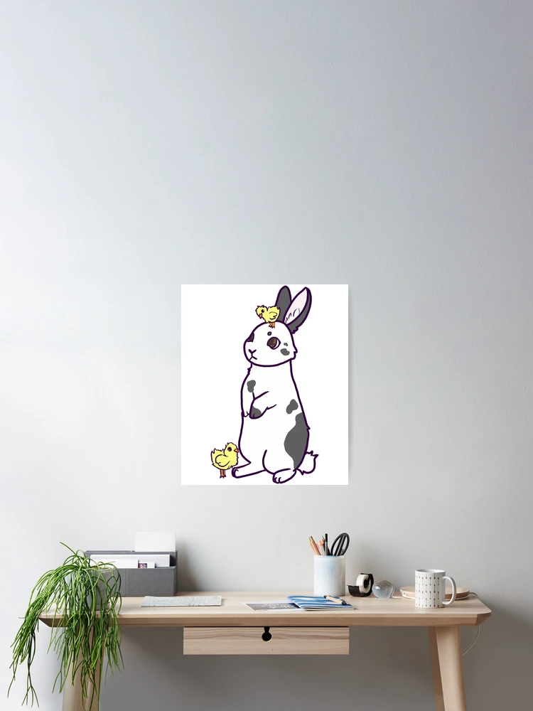 Thumbnail 2 of 3, Poster, Spring Rabbit With Chicks designed and sold by MeanMachine603.