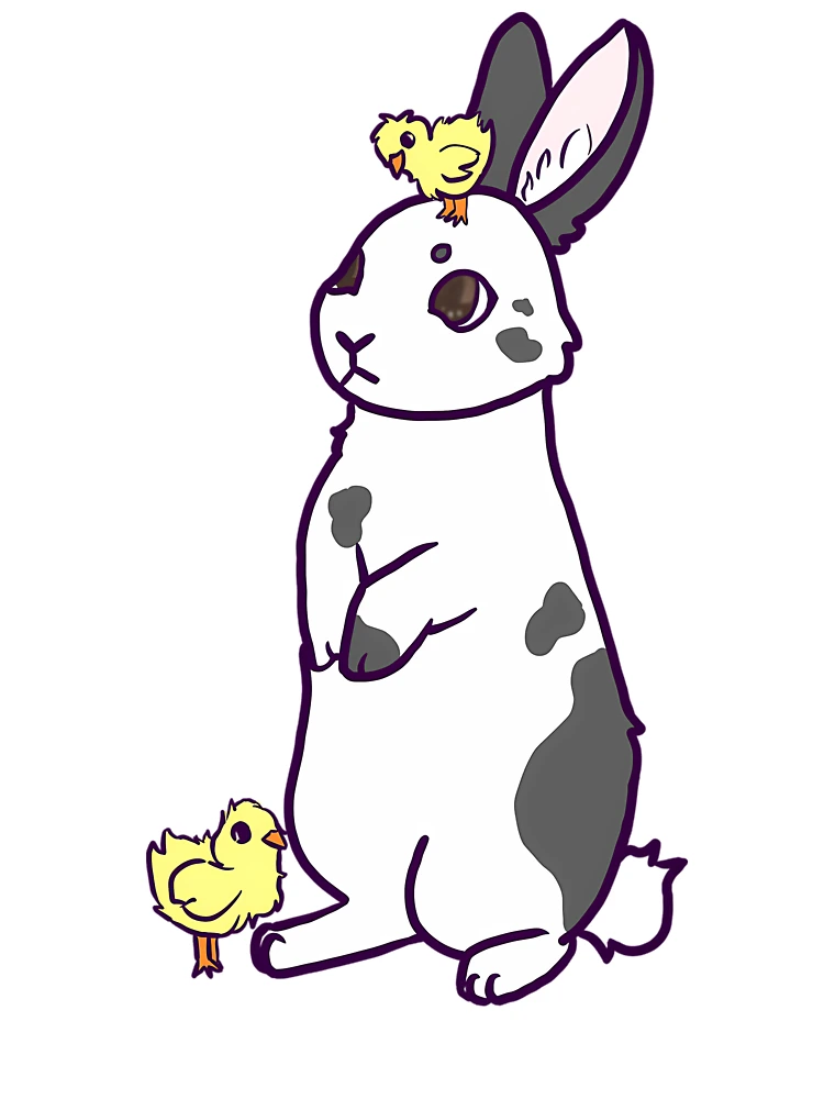 Thumbnail 4 of 4, Boxy T-Shirt, Spring Rabbit With Chicks designed and sold by MeanMachine603.