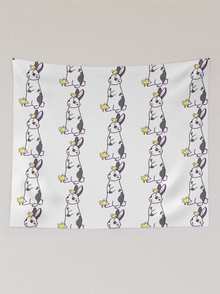 Thumbnail 2 of 3, Tapestry, Spring Rabbit With Chicks designed and sold by MeanMachine603.