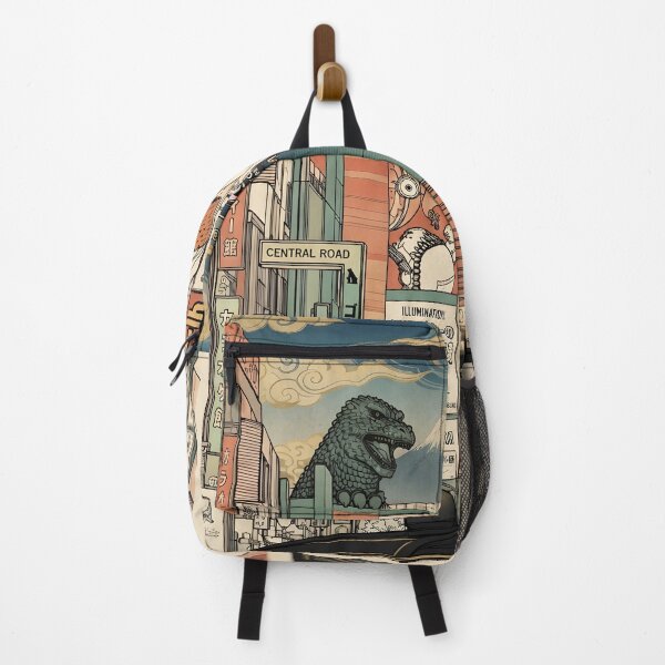 Item preview, Godzilla Shinjuku – Japan Modern Ukiyo-e Print designed and sold by JAPANCE STUDIO.
