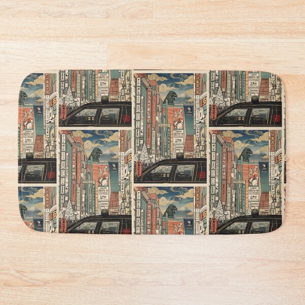 Item preview, Godzilla Shinjuku – Japan Modern Ukiyo-e Print designed and sold by JAPANCE STUDIO.