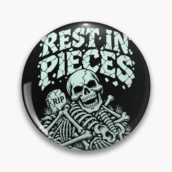 Item preview, Rest in Pieces Skeleton Halloween Graveyard designed and sold by IdentityinInk.