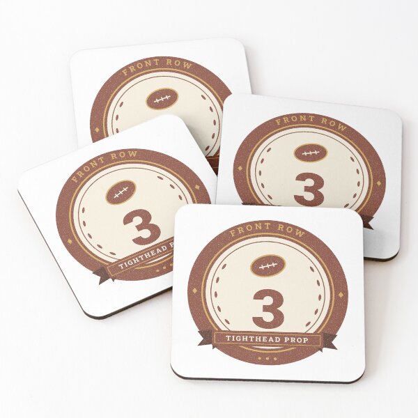 Item preview, Tighthead Prop Rugby Number 3 Vintage Front Row Badge designed and sold by sca09.