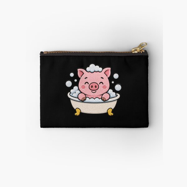 Item preview, Cute Pig Taking a Bath Kawaii Embroidery Patch designed and sold by ColorSplash123.