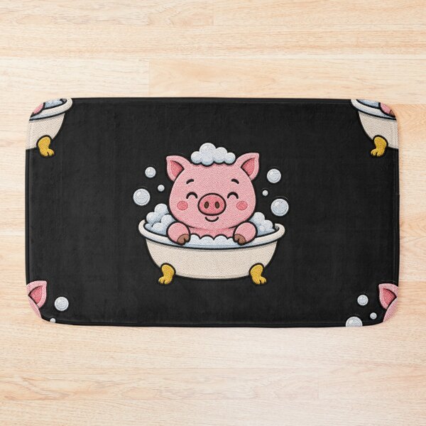 Item preview, Cute Pig Taking a Bath Kawaii Embroidery Patch designed and sold by ColorSplash123.