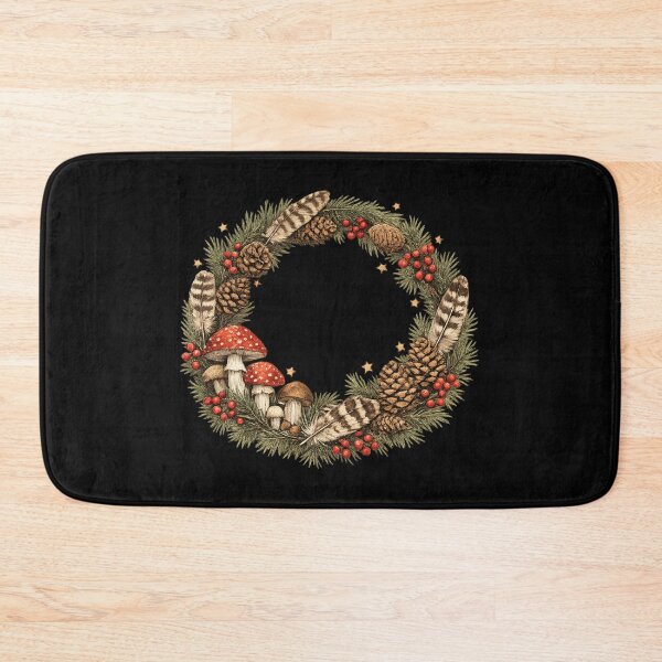 Item preview, Woodland Cozy Christmas Wreath Botanical Vintage Naturalist Gift  designed and sold by Artycom.