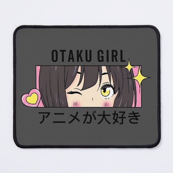 Item preview, Cute Winking Otaku Anime Girl Eyes Design designed and sold by artworkathome.