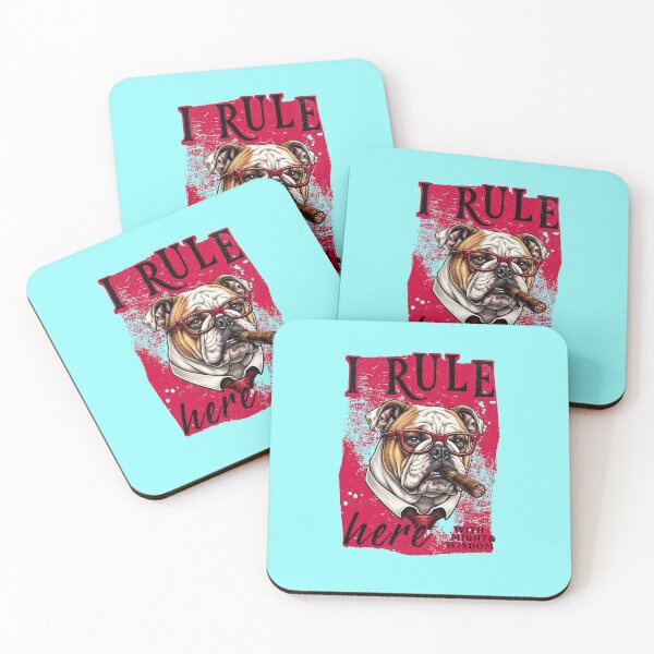Item preview, English Bulldog Cigar Mafia Boss - I Rule Here designed and sold by PixelsPaws.