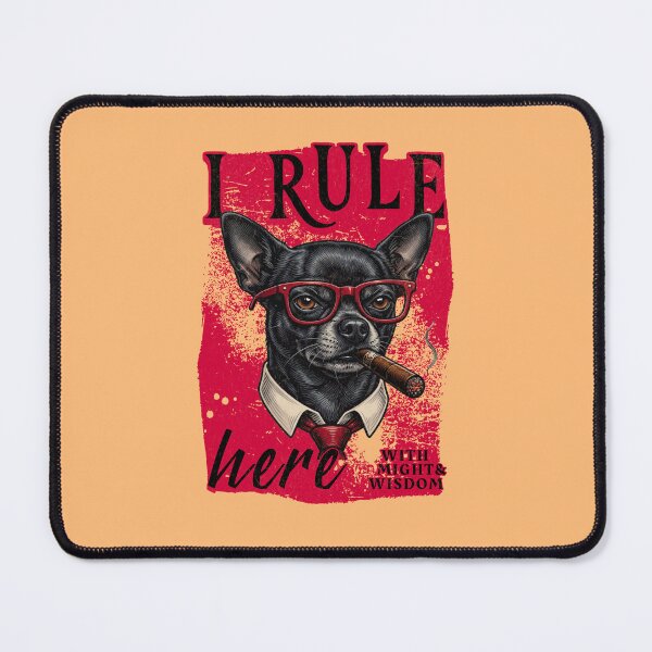 Item preview, Black Chihuahua Cigar Mafia Boss - I Rule Here designed and sold by PixelsPaws.