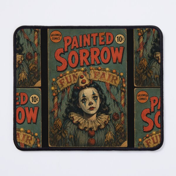 Item preview, Vintage Halloween Cover Art: Macabre Clown Girl Carnival designed and sold by bapupa.