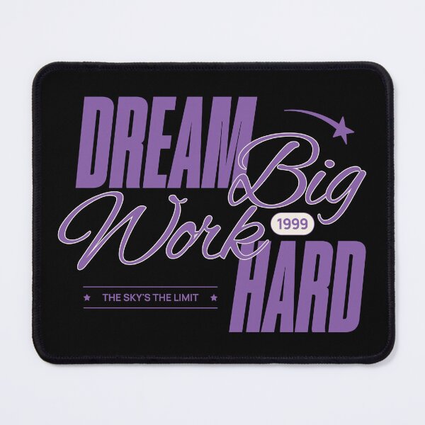 Item preview, Dream Big Work Hard Motivational T-Shirt, Purple Aesthetic Quote designed and sold by baretyas.