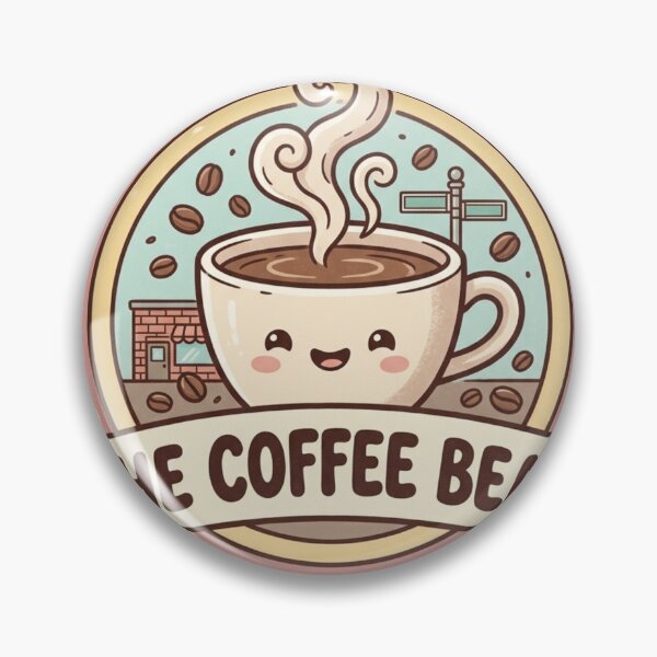 Item preview, The Coffee Bean Vintage Retro Café New York Coffee Souvenir Badge designed and sold by Fandom Universe.