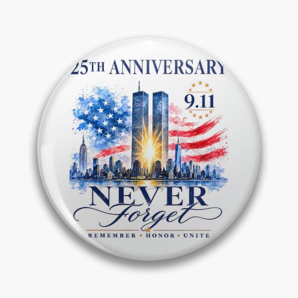 Item preview, 25th Anniversary Never Forget 9/11 Memorial Tribute designed and sold by nryum.