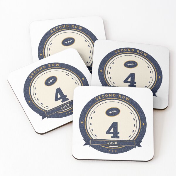 Item preview, Rugby Lock Number 4 Vintage Second Row Varsity Badge designed and sold by sca09.