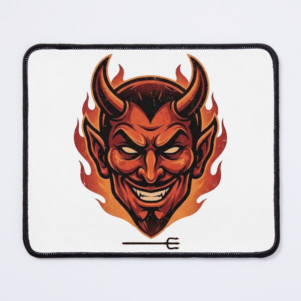 Item preview, Vintage Satanic Mascot & Wicked Flames designed and sold by IkreateArt.