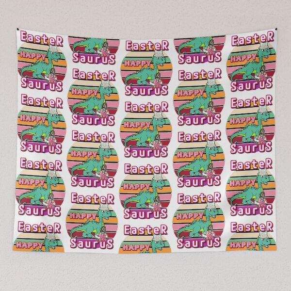 Item preview, Easter Saurus Rex Dinosaur T Rex Bunny Basket Eggs Easter  designed and sold by norieganida.