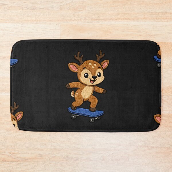 Item preview, Cute Deer Skateboarding Kawaii Embroidery Patch designed and sold by ColorSplash123.