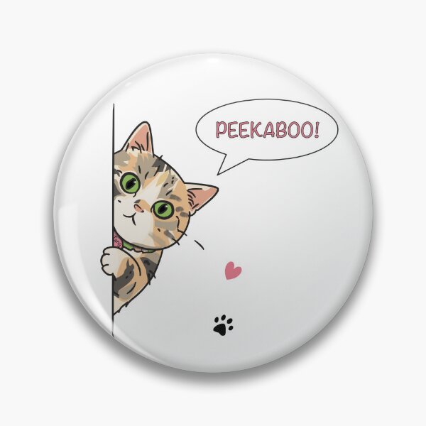 Item preview, Peekaboo Funny Cat – Cute Playful Cat Character designed and sold by เNongKhaoYai.