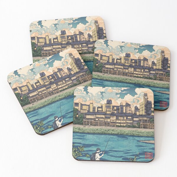 Item preview, Kyoto Riverside – Japan Modern Ukiyo-e Print designed and sold by JAPANCE STUDIO.