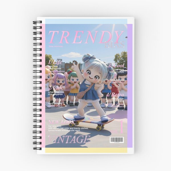 Item preview, Trendy Bias Y2K Skater Chibi Magazine Cover designed and sold by Nicole_83.