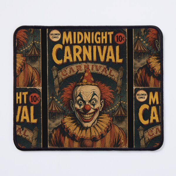 Item preview, Vintage Halloween Cover Art: Creepy Clown Midnight Carnival designed and sold by bapupa.