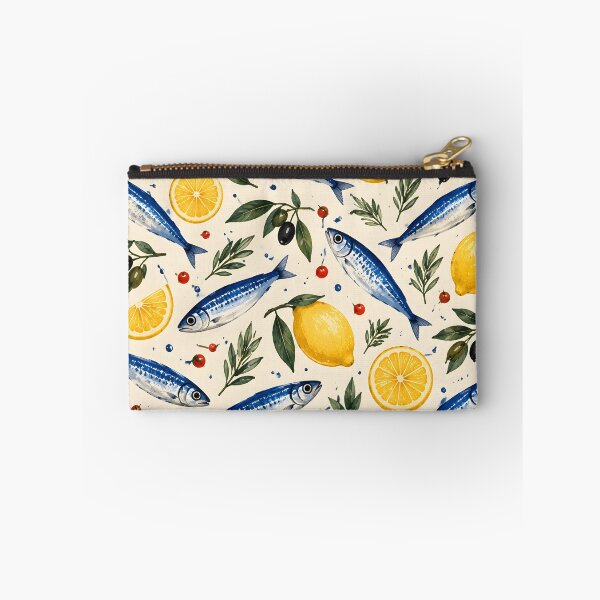 Item preview, Mediterranean Sardine & Lemon Pattern designed and sold by bauschberts.
