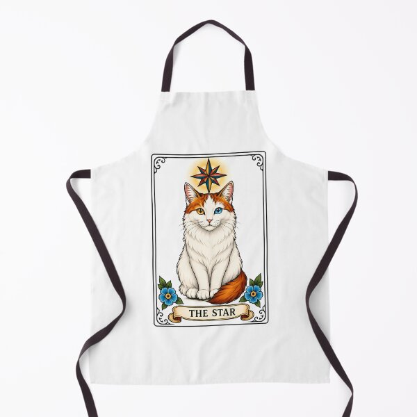 Item preview, The Star Tarot Cat Heterochromia Starburst designed and sold by Old's Cool Cat Studio.