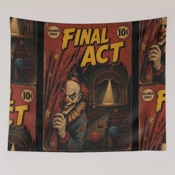 Item preview, Vintage Halloween Cover Art: Haunted Circus Clown Nightmare designed and sold by bapupa.