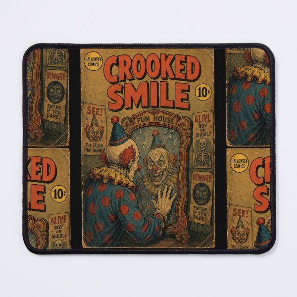 Item preview, Vintage Halloween Cover Art: Sinister Clown Funhouse Horror designed and sold by bapupa.