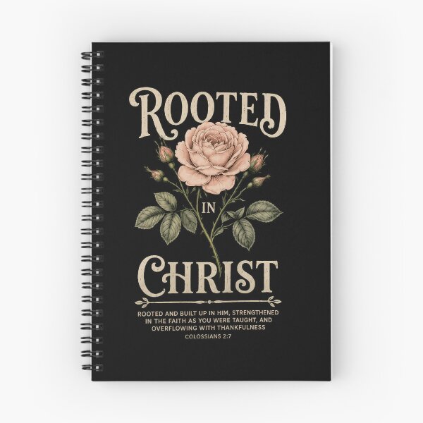 Item preview, Rooted In Christ, Christian Floral Bible Verse, Faith Based designed and sold by dariakustocr.