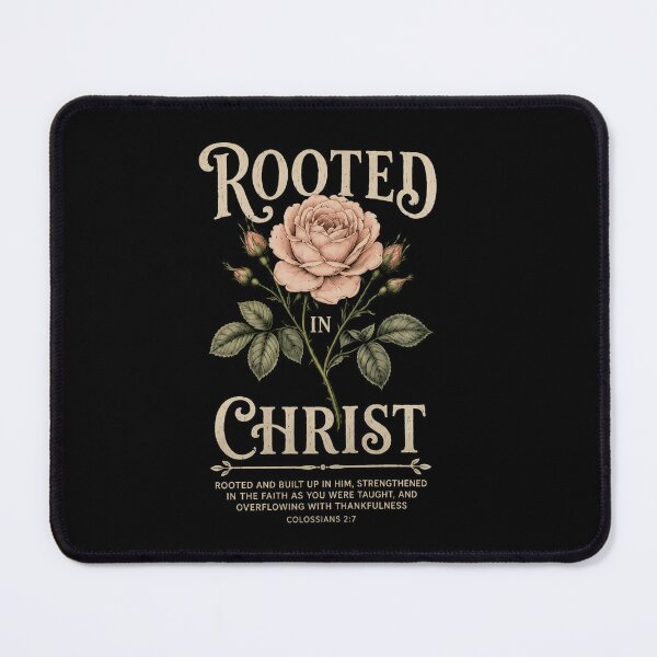 Item preview, Rooted In Christ, Christian Floral Bible Verse, Faith Based designed and sold by dariakustocr.