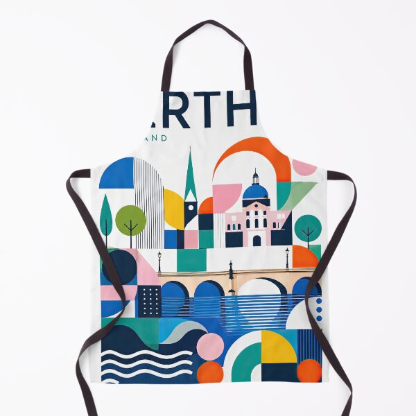 Item preview, Colorful geometric illustration of Perth, Scotland featuring the designed and sold by ckybe.