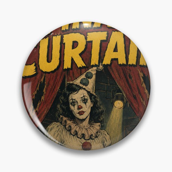 Item preview, Vintage Halloween Cover Art: Eerie Clown Woman Haunted Theater designed and sold by bapupa.