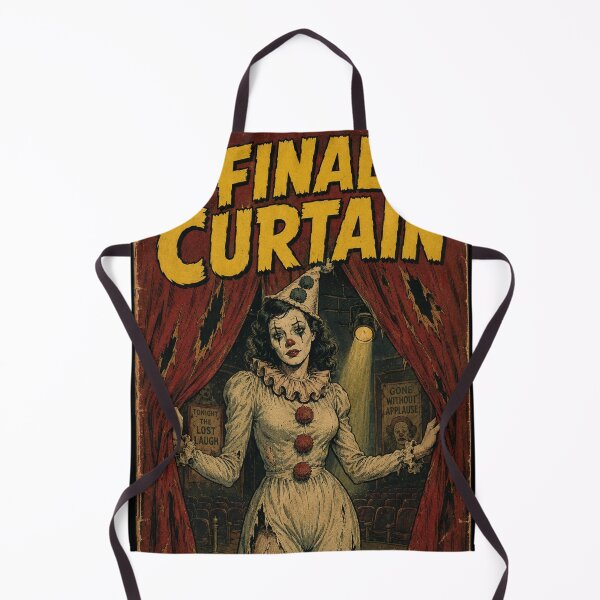 Item preview, Vintage Halloween Cover Art: Eerie Clown Woman Haunted Theater designed and sold by bapupa.