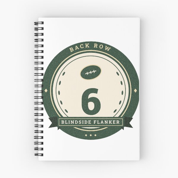 Item preview, Blindside Flanker Rugby Number 6 Vintage Back Row Badge designed and sold by sca09.