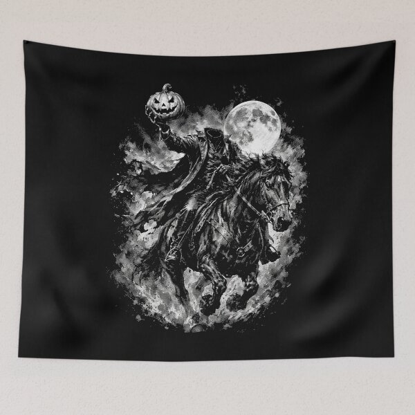 Item preview, Headless Horseman Pumpkin Rider Vintage Horror Halloween designed and sold by BareCrack.