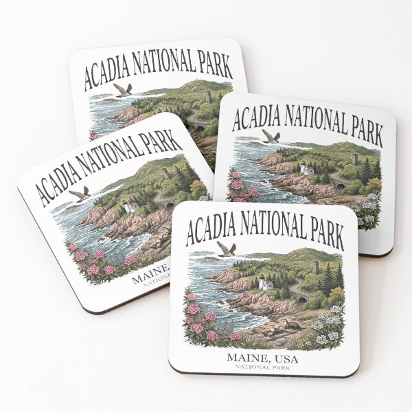 Item preview, Acadia Coastal National Park Vintage Design designed and sold by JenniferF90649.