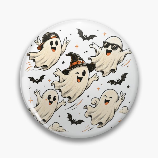 Item preview, Spooky & Cute Halloween Ghost Funny Gifts For Vintage Halloween Lovers designed and sold by EdithPrint.