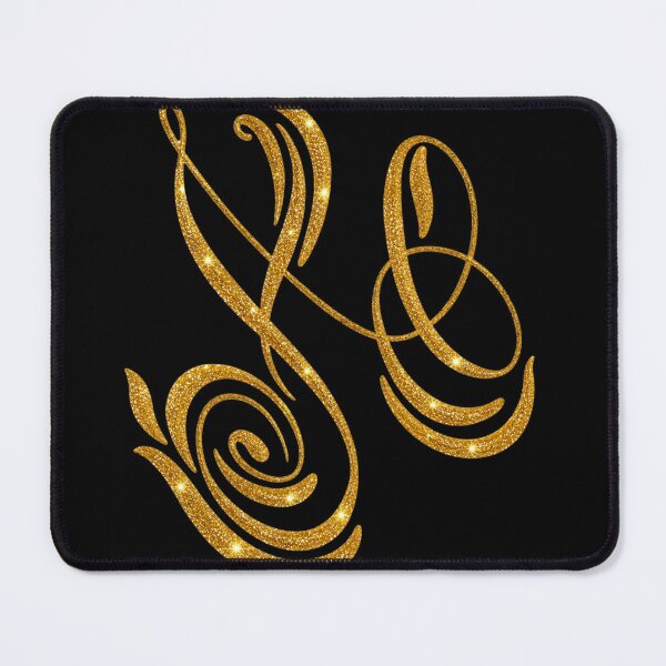 Item preview, Golden Glitter Letter A – Handmade Calligraphy Alphabet Design designed and sold by Neha-Daily-Art.