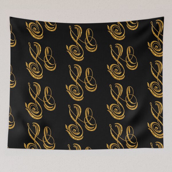 Item preview, Golden Glitter Letter A – Handmade Calligraphy Alphabet Design designed and sold by Neha-Daily-Art.