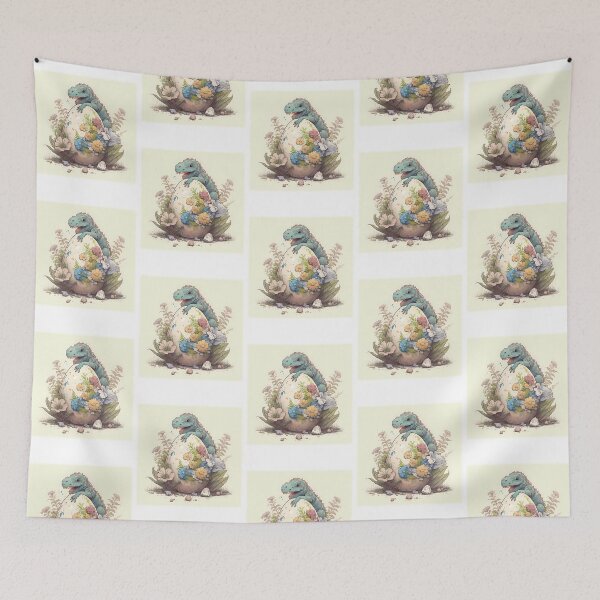 Item preview, Easter Saurus Rex Funny Baby Dinosaur Hatching Egg Flowers designed and sold by norieganida.
