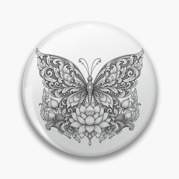 Item preview, Ornamental Butterfly Sacred Lotus Thai Art designed and sold by mamhew2456.