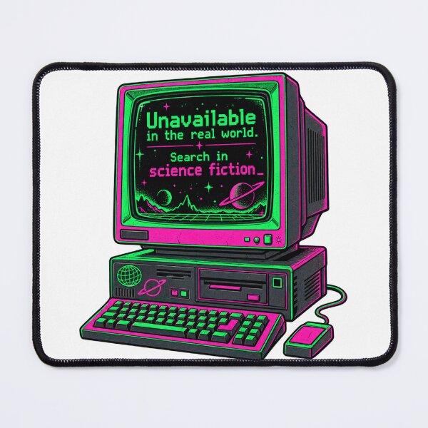 Item preview, Unavailable In The Real World Retro Cyberpunk Neon Computer Sticker designed and sold by Biriba+55.