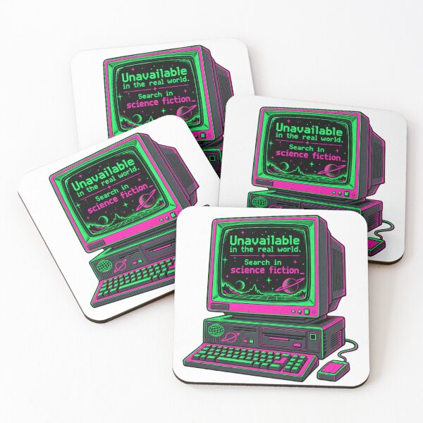 Item preview, Unavailable In The Real World Retro Cyberpunk Neon Computer Sticker designed and sold by Biriba+55.