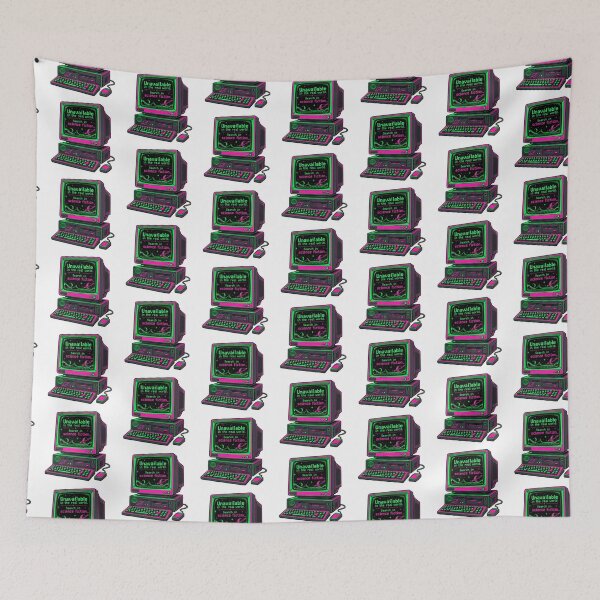 Item preview, Unavailable In The Real World Retro Cyberpunk Neon Computer Sticker designed and sold by Biriba+55.