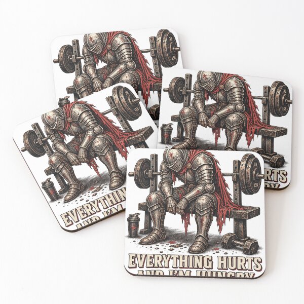 Item preview, Everything Hurts And Im Hungry Funny Gym Knight Workout designed and sold by SEINENGAPPI8.