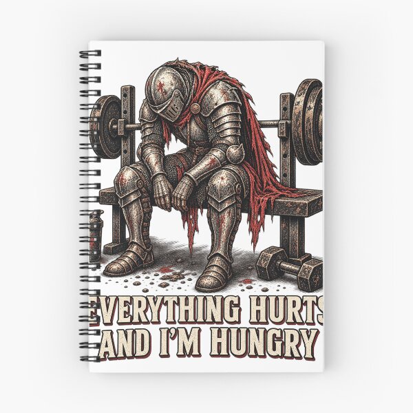 Item preview, Everything Hurts And Im Hungry Funny Gym Knight Workout designed and sold by SEINENGAPPI8.