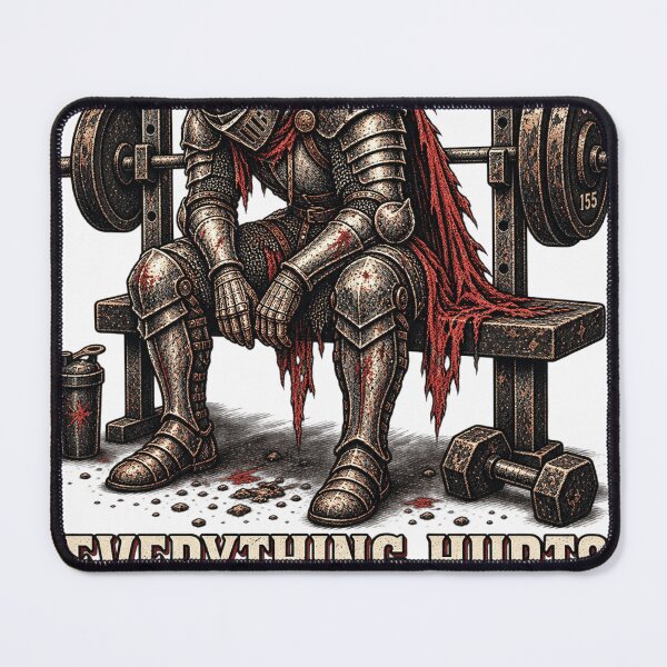 Item preview, Everything Hurts And Im Hungry Funny Gym Knight Workout designed and sold by SEINENGAPPI8.