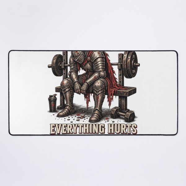 Item preview, Everything Hurts And Im Hungry Funny Gym Knight Workout designed and sold by SEINENGAPPI8.