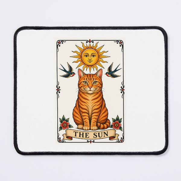 Item preview, The Sun Tarot Cat Ginger Tabby designed and sold by Old's Cool Cat Studio.